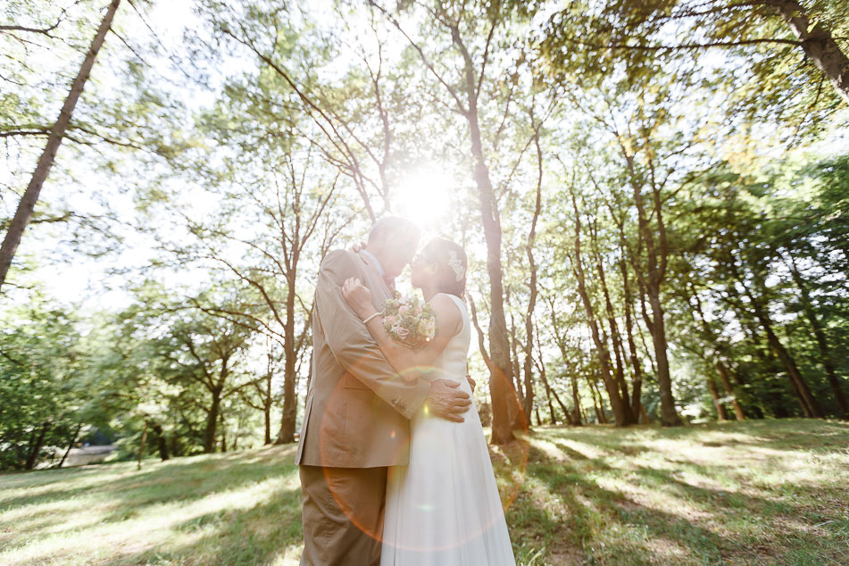 Hochzeitsfotografie Gegenlicht Sonne