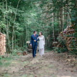 Hochzeitsfotos im Wald Brautpaarfotos