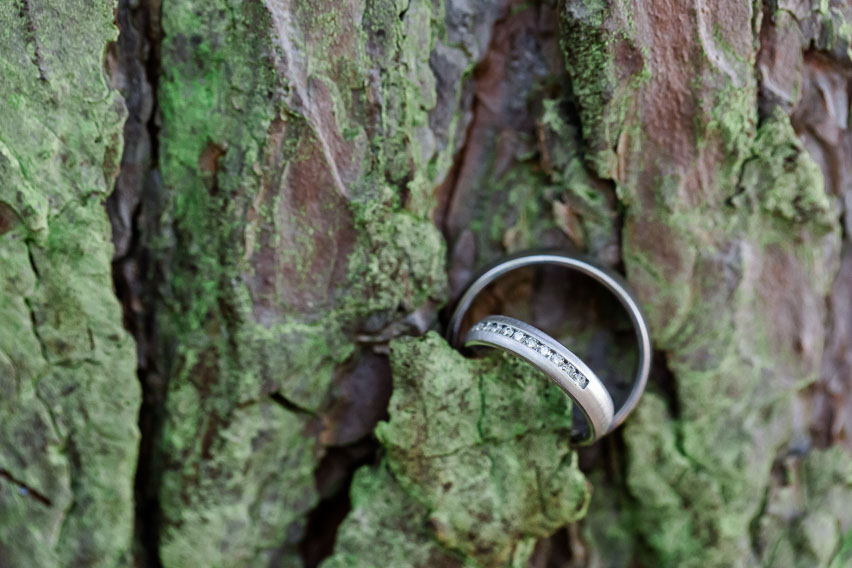 Hochzeitsringe Baumrinde